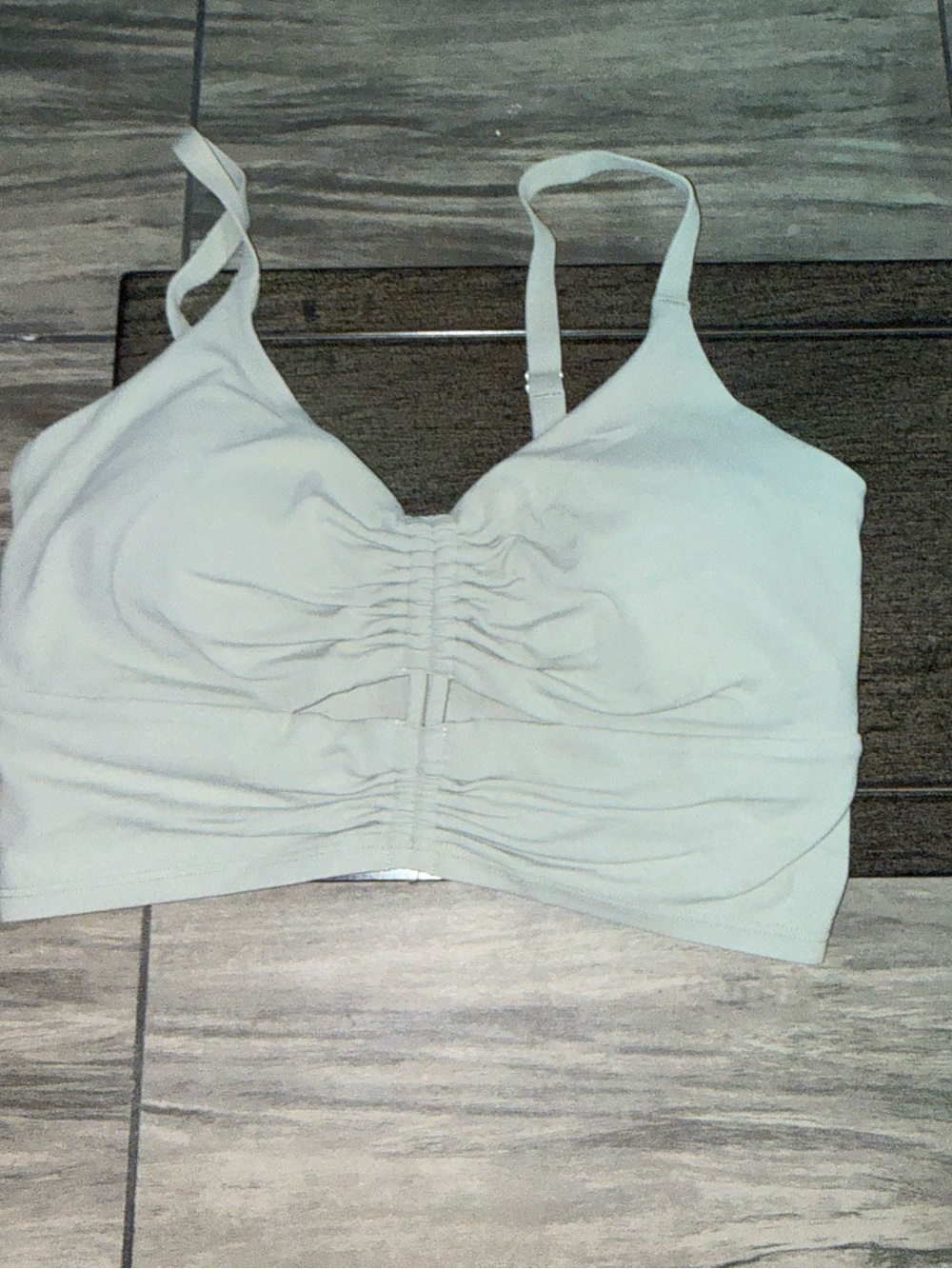 Nylon/Spandex blend sports bra, Athleta Well Rested Ribbed Sleep Bra